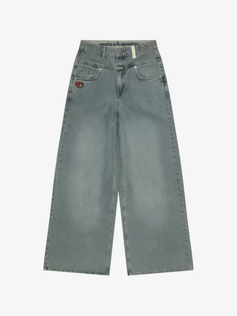 AAPE BY *A BATHING APE® embroidered wide-leg jeans