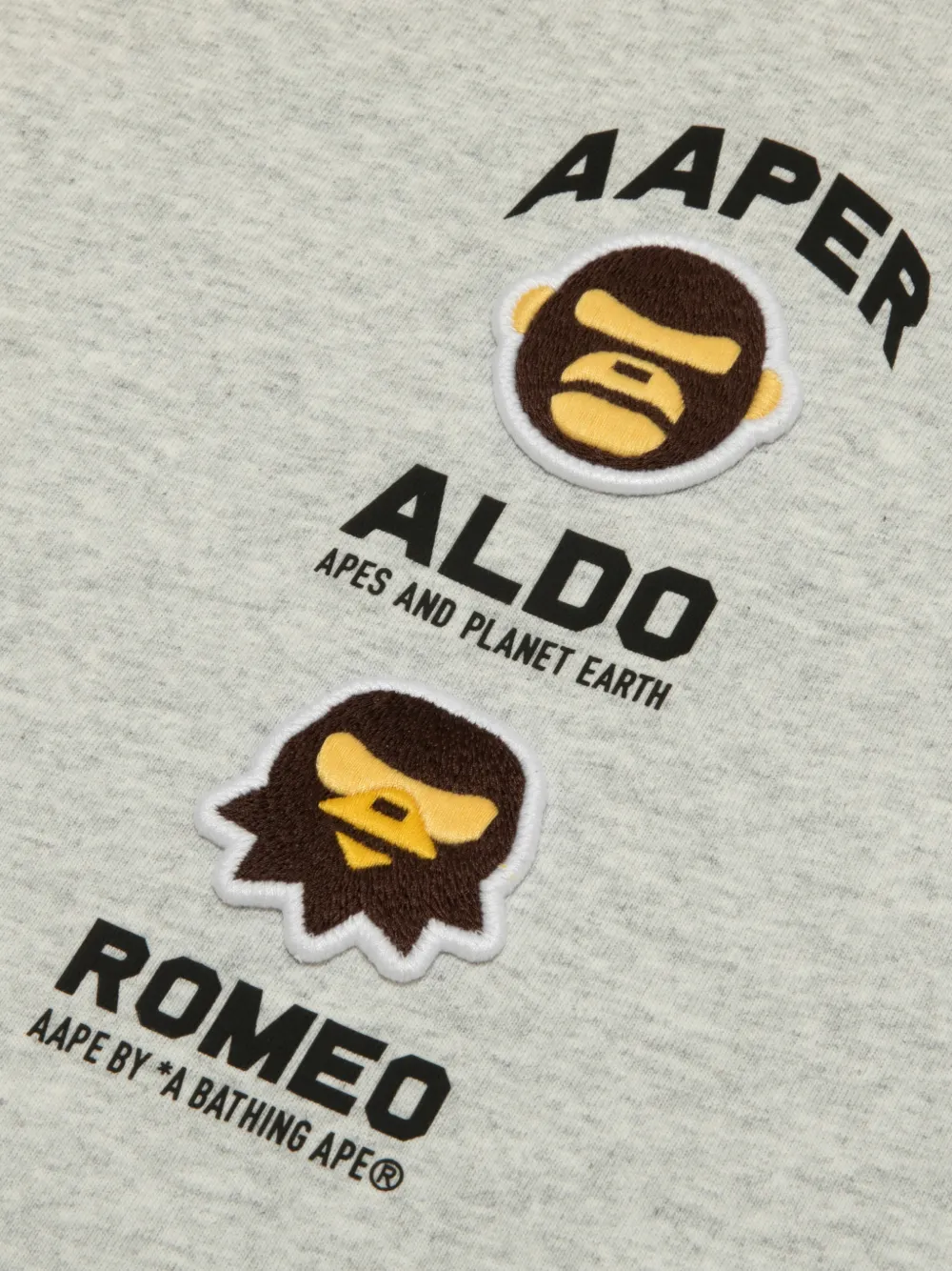 AAPE BY *A BATHING APE T-shirt met print Grijs