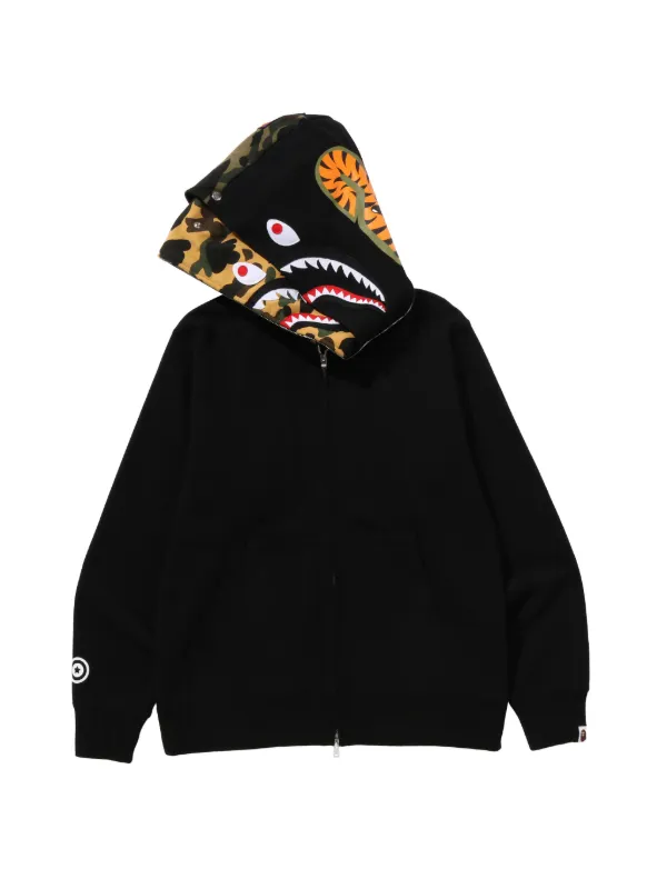 A BATHING APE® ジップアップ パーカー | ブラック | FARFETCH JP