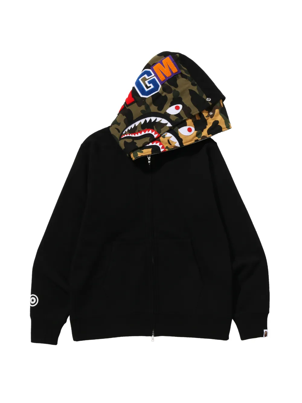 A BATHING APE Hoodie met lange mouwen en rits Zwart