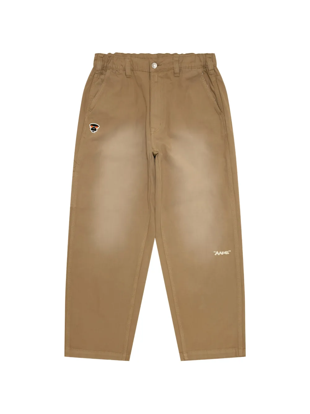 AAPE BY *A BATHING APE® logo-patch trousers - Toni neutri