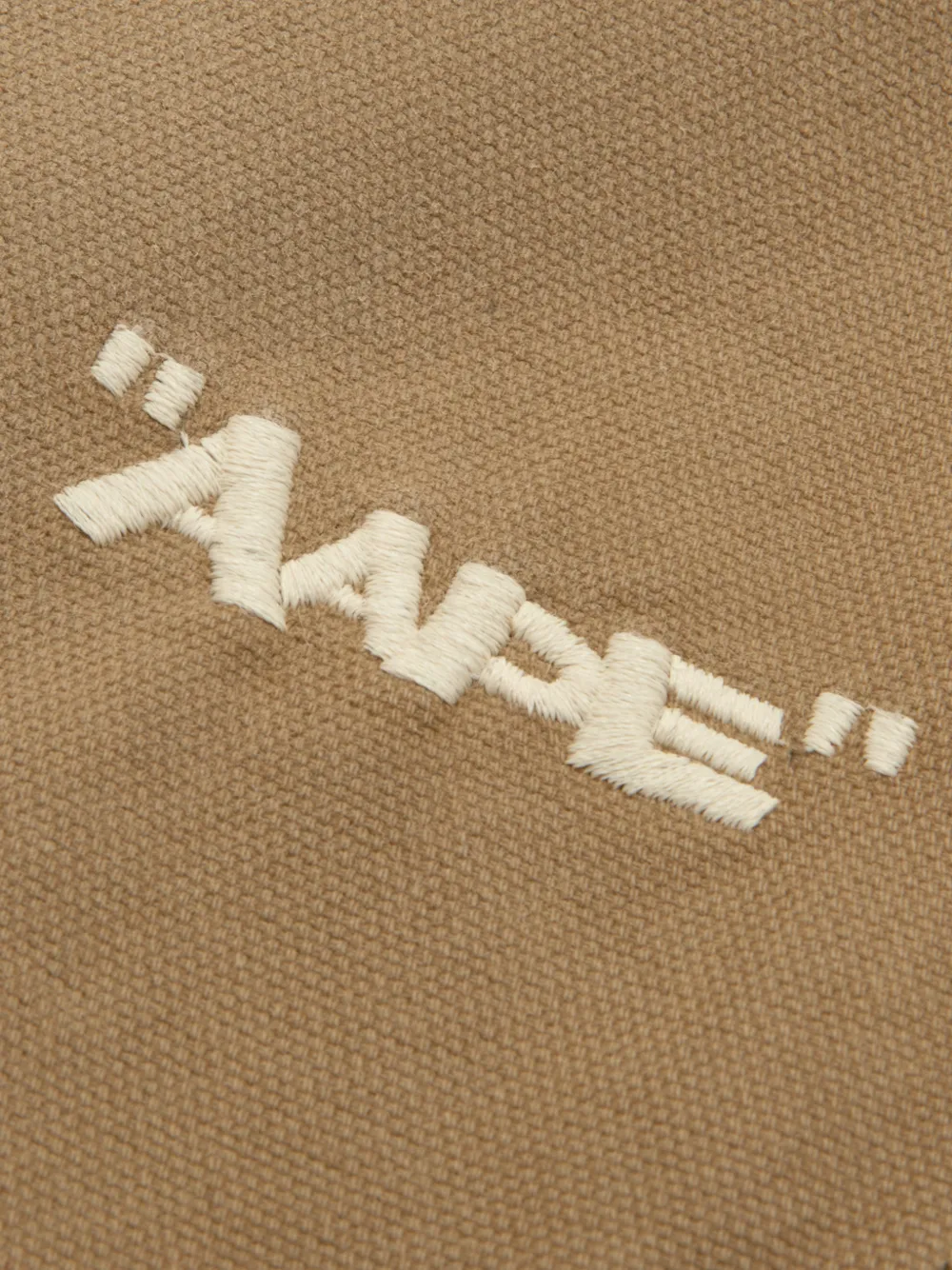 AAPE BY *A BATHING APE Broek met logopatch Beige