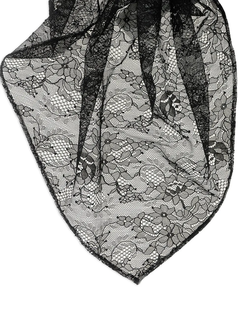 Giuseppe Di Morabito Triangel bandana met kant Zwart