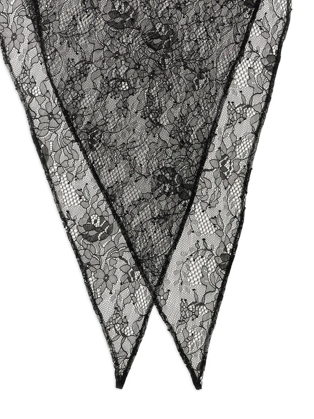Giuseppe Di Morabito Triangel bandana met kant Zwart