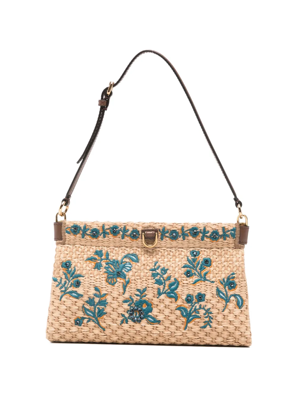 ETRO floral-embroidered clutch bag - Toni neutri