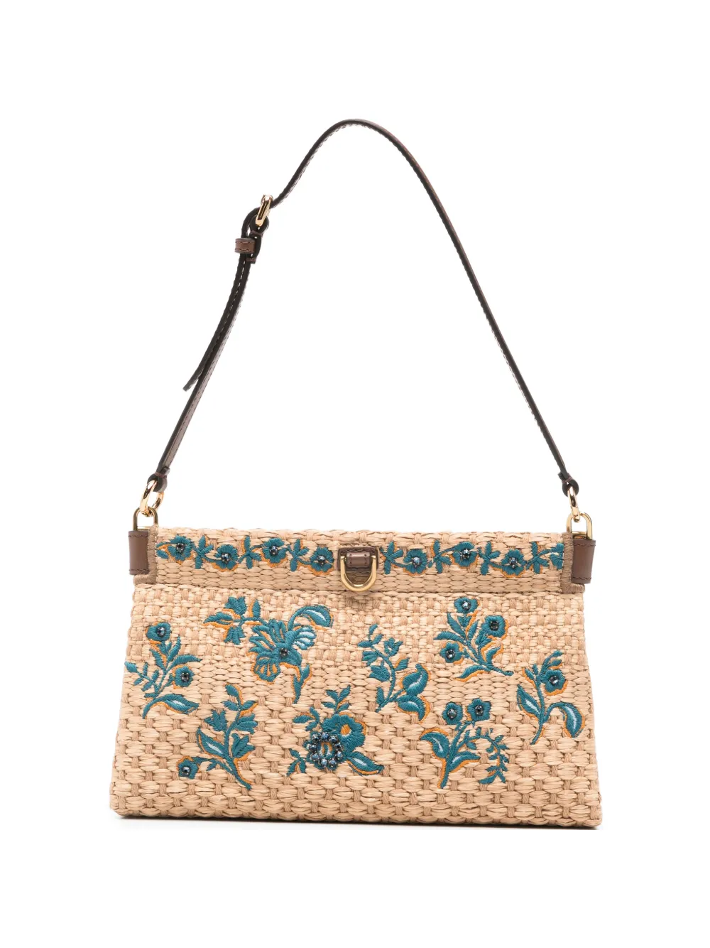 ETRO floral-embroidered clutch bag - Toni neutri
