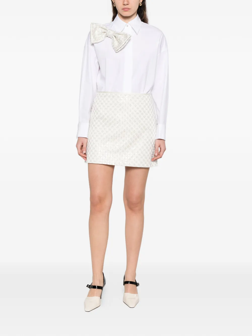 Dorothee Schumacher Verfraaide mini-rok Beige