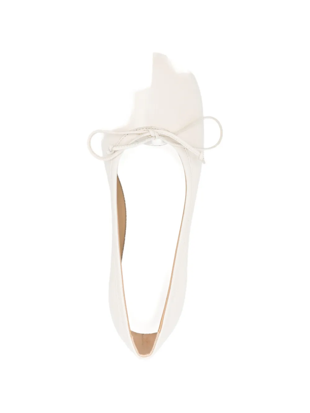 MM6 Maison Margiela bow-detail leather pumps Beige