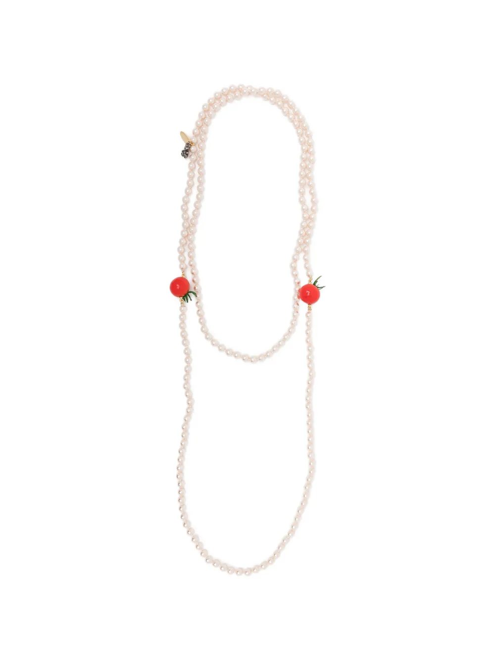 Doublet food-sample faux-pearl necklace - Toni neutri
