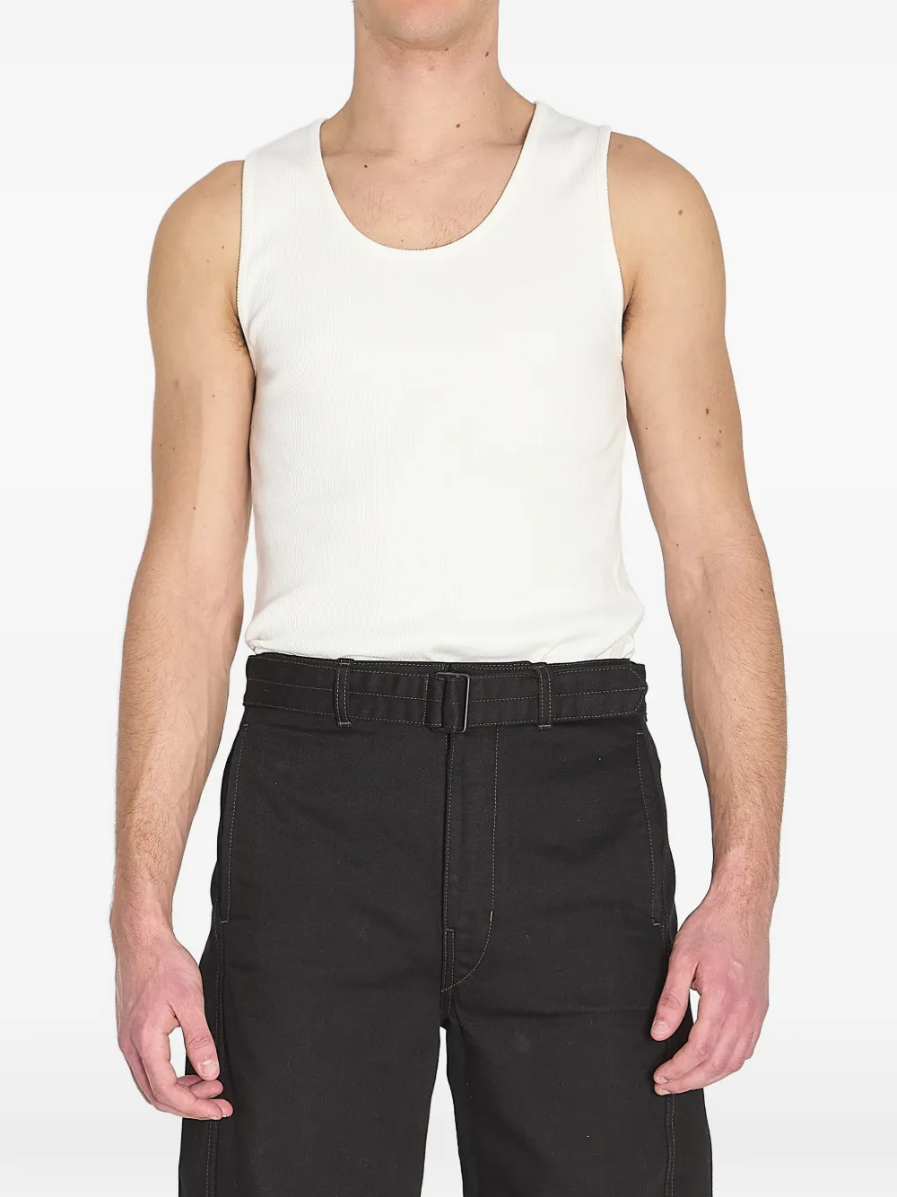 LEMAIRE ribbed tank top - Bianco