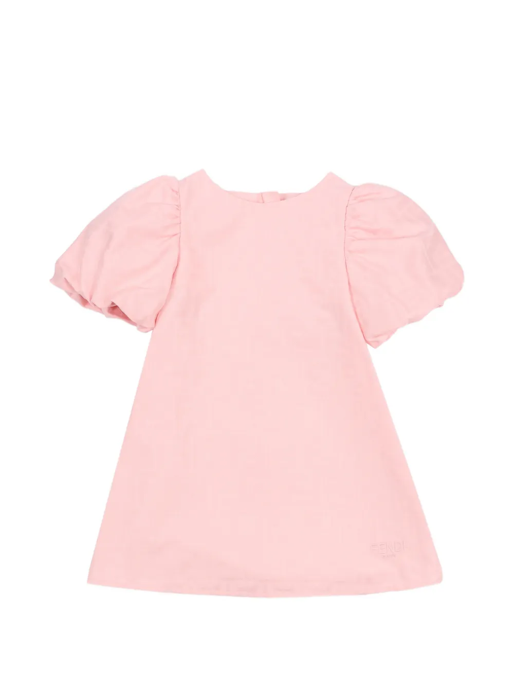 Fendi Kids puff-sleeve dress - Rosa