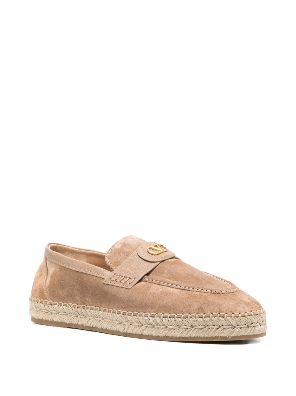 Valentino Garavani logo-appliqué espadrilles Beige