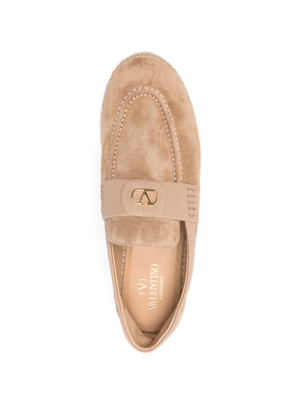 Valentino Garavani logo-appliqué espadrilles Beige