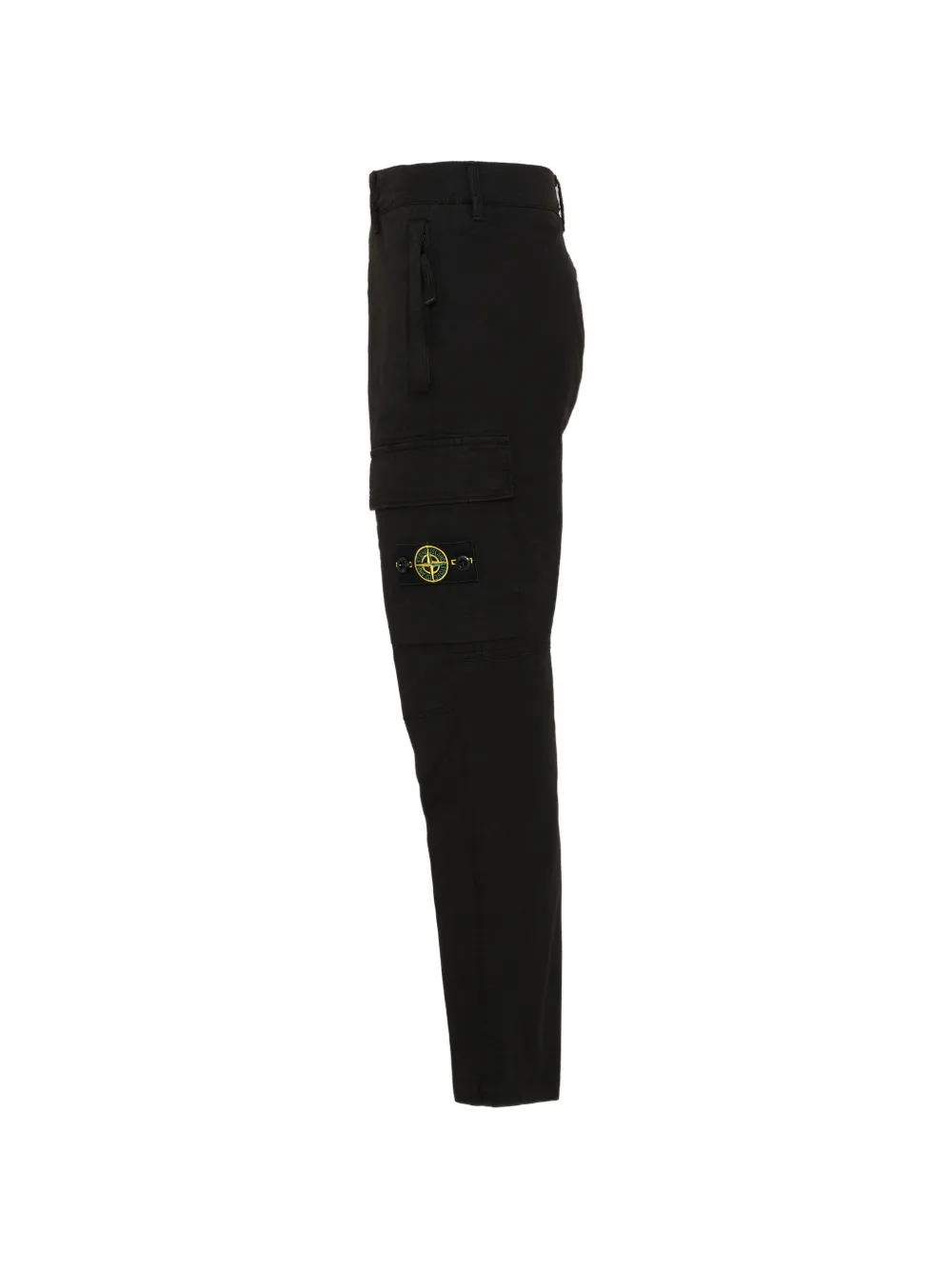 Stone Island Junior Broek met zak en riemlus Zwart