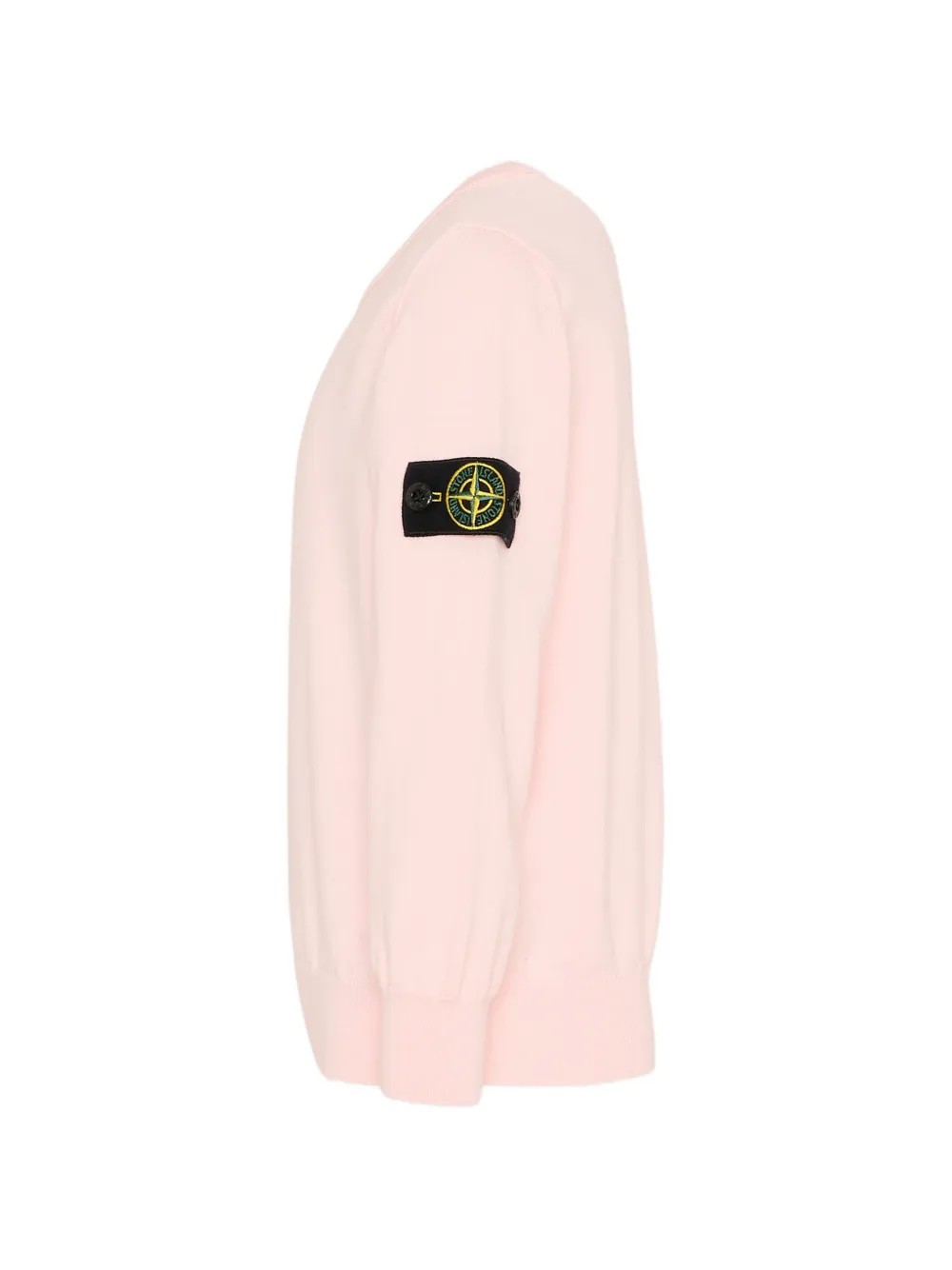 Crew Neck Logo-Patch Sweater