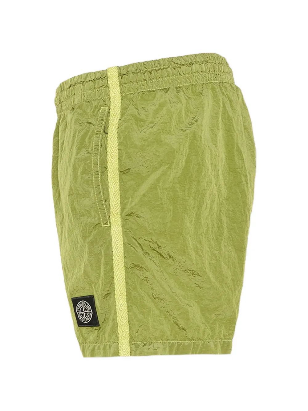  Stone Island Junior Elasticated Logo-patch Swim Shorts - Green 