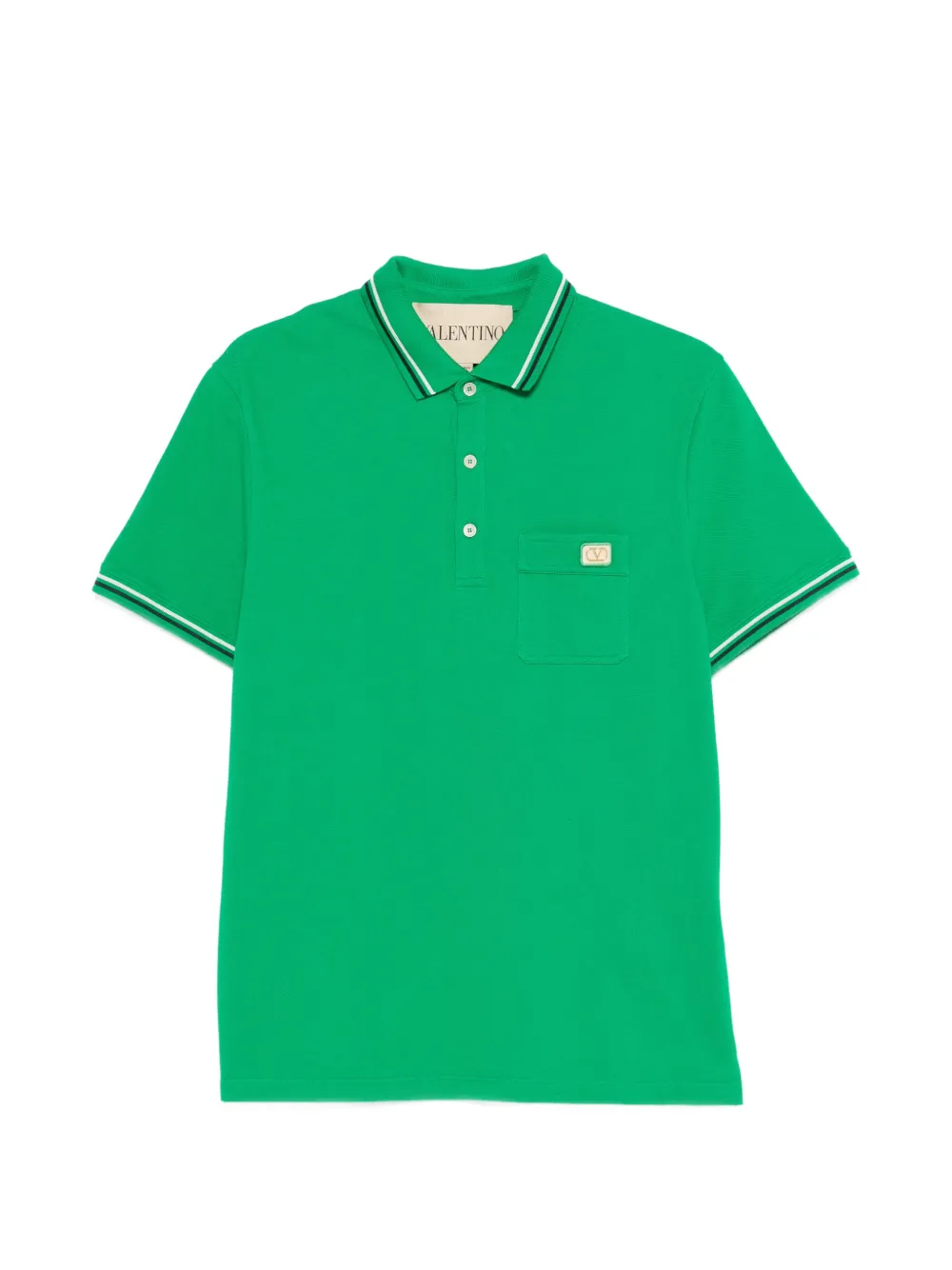 Valentino Garavani pocket trim polo T-shirt - Verde