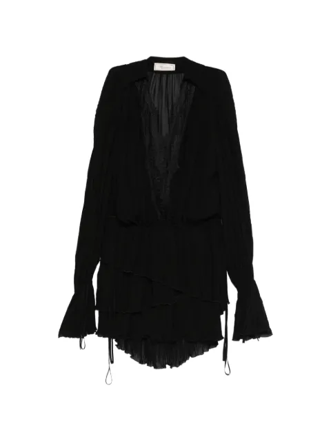 Blumarine lace-trim mini dress