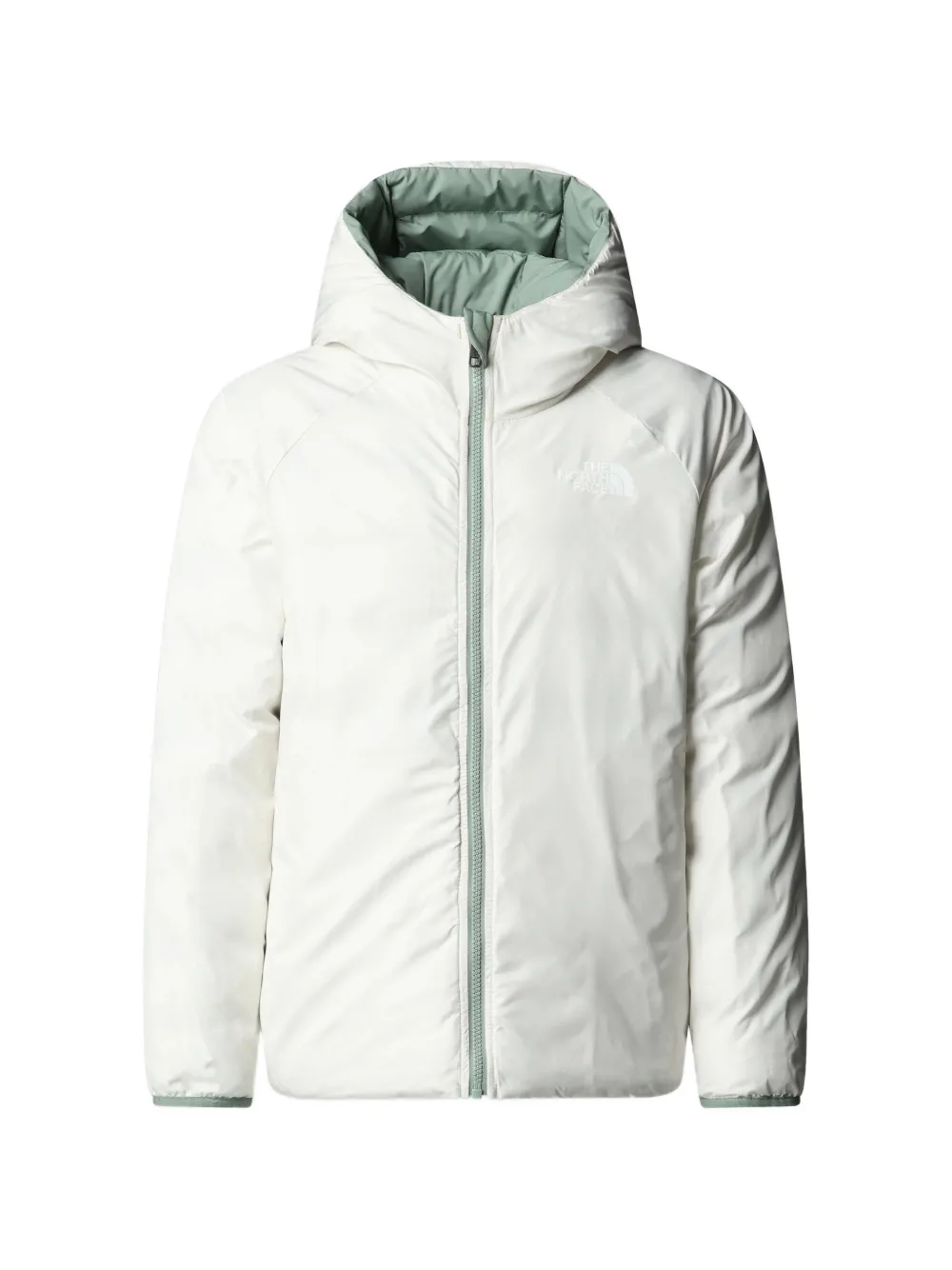 The North Face Kids hooded quilted jacket - Verde