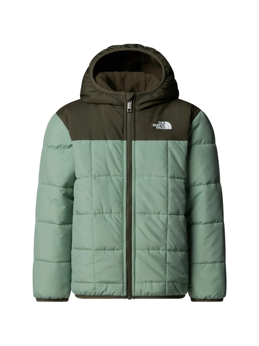 The North Face Kids logo-print padded jacket - Verde