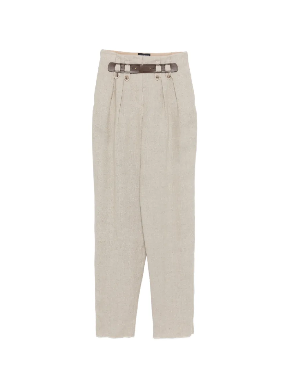 Emporio Armani belt-fastening trousers - Toni neutri