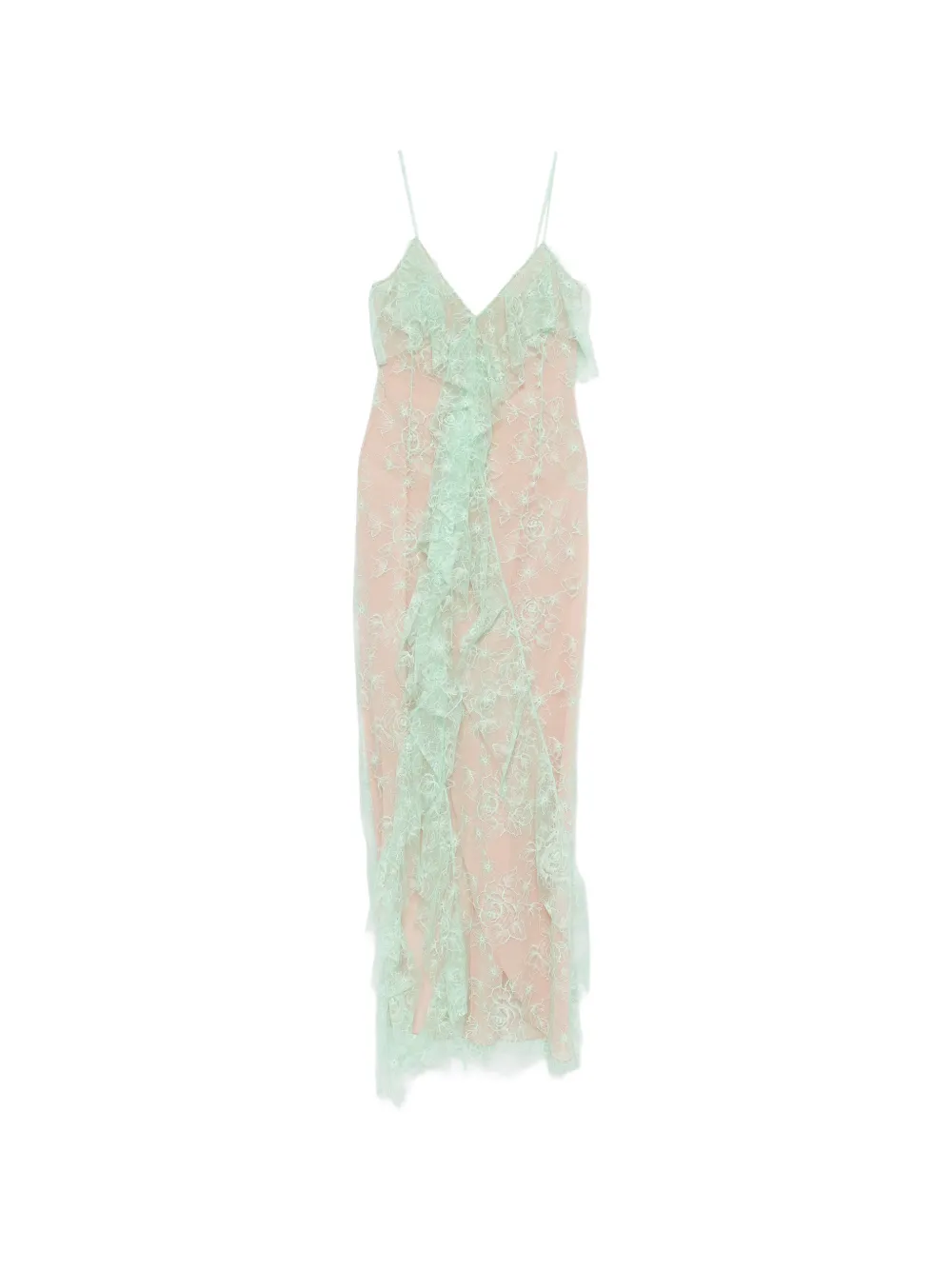 Blumarine floral-lace maxi dress - Grün