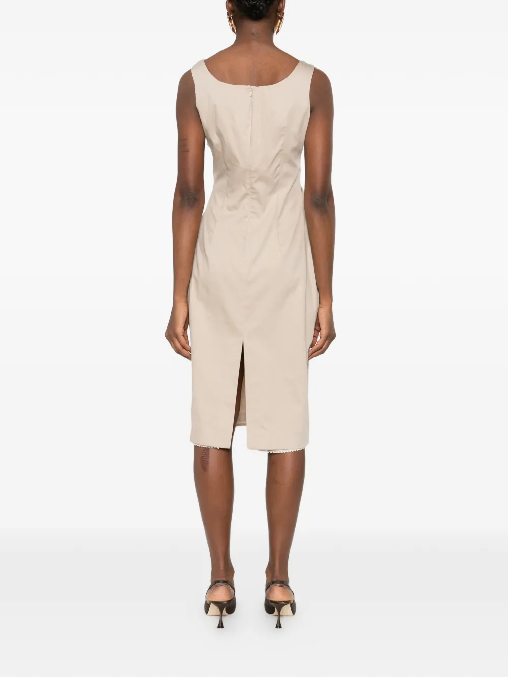Magda Butrym Jurk met bloemdetail Beige