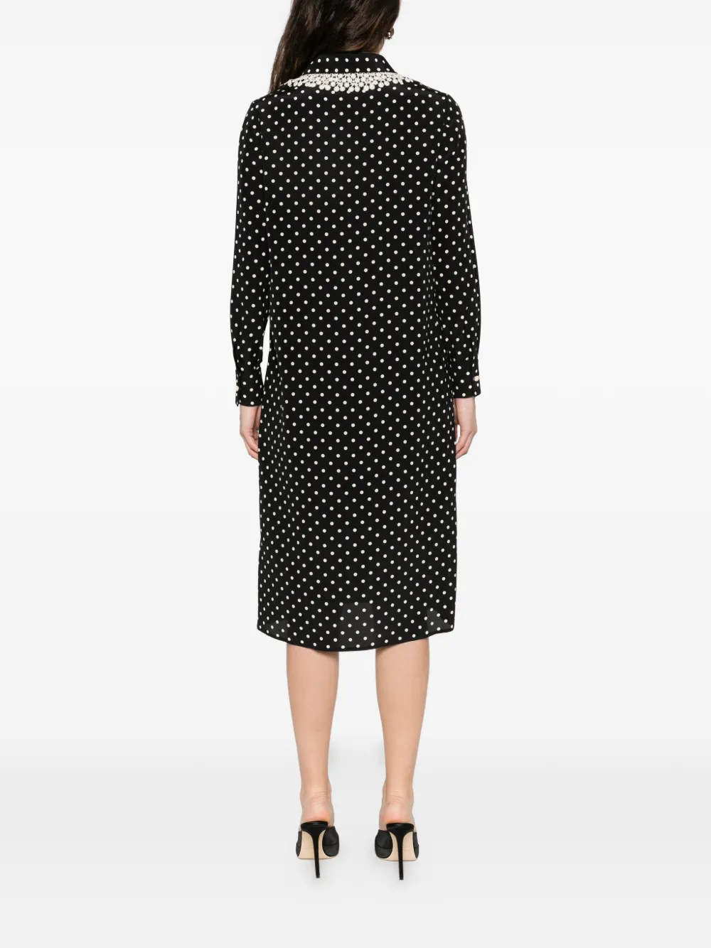 Valentino Garavani Blousejurk met stippen Zwart