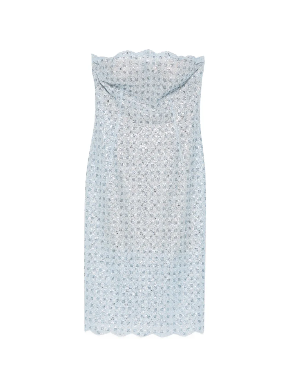 Ermanno Scervino Abito midi senza spalline - Blu