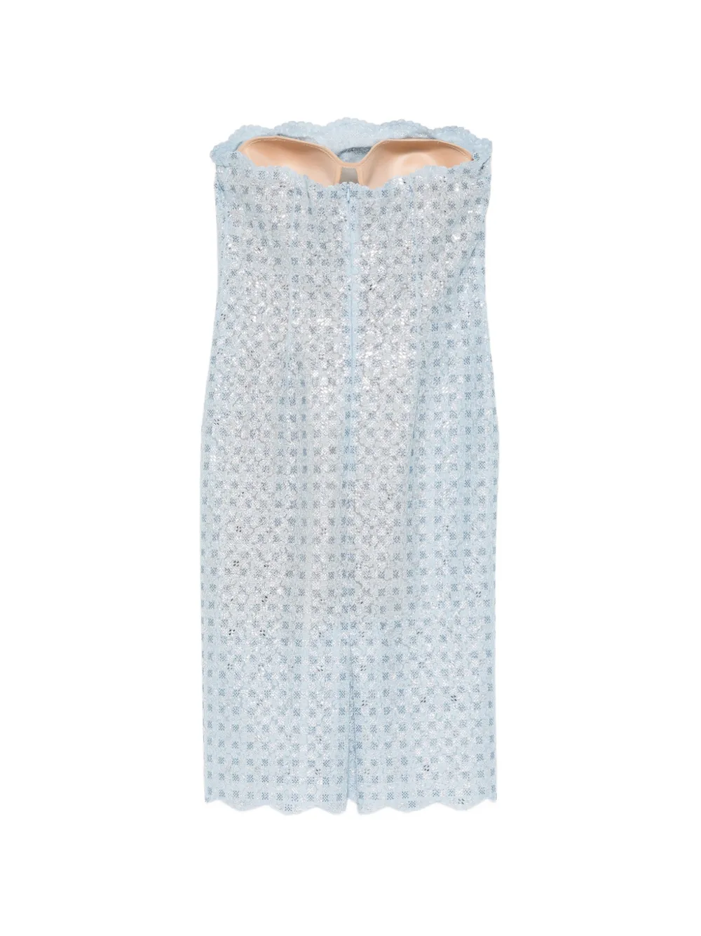 Ermanno Scervino Strapless mini-jurk met bloemenprint Blauw