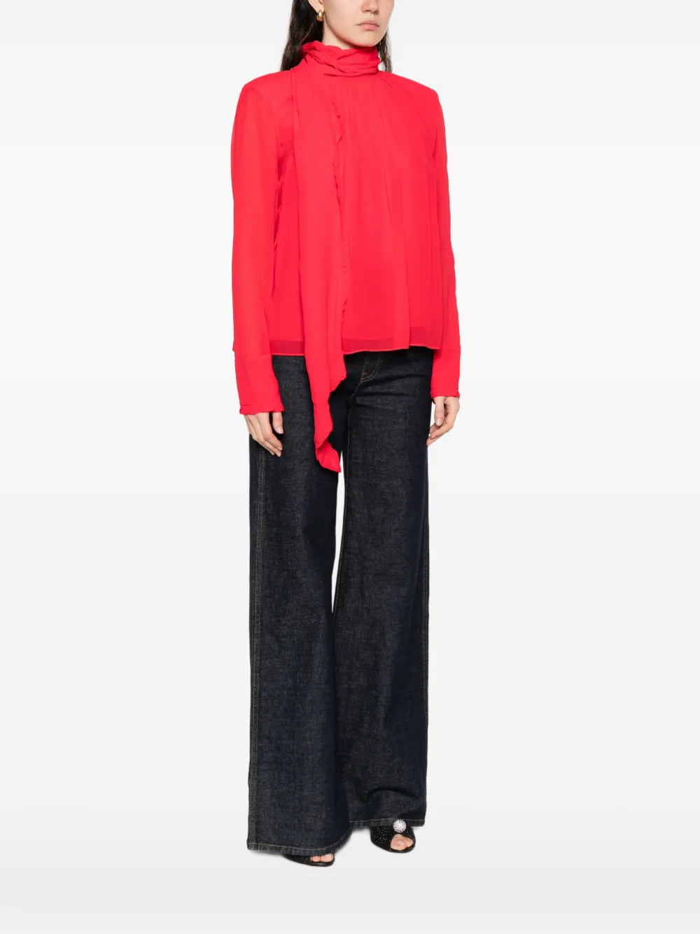 Dorothee Schumacher Blouse met ruches Rood
