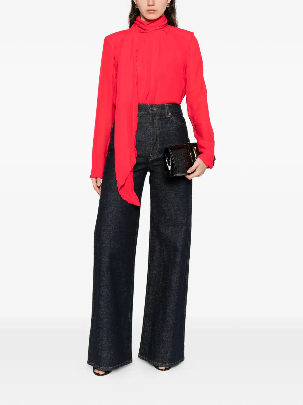 Dorothee Schumacher Blouse met ruches Rood