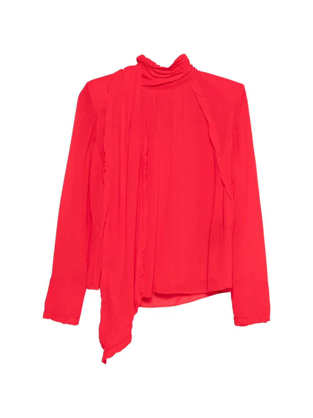Dorothee Schumacher ruffled high-neck blouse - Rosso
