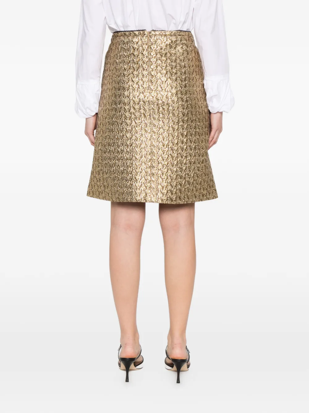textured mini skirt