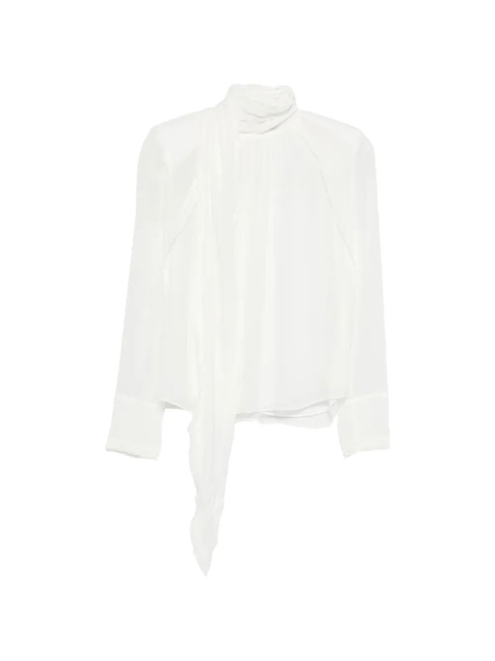 Dorothee Schumacher neck-tie long-sleeved blouse - Bianco