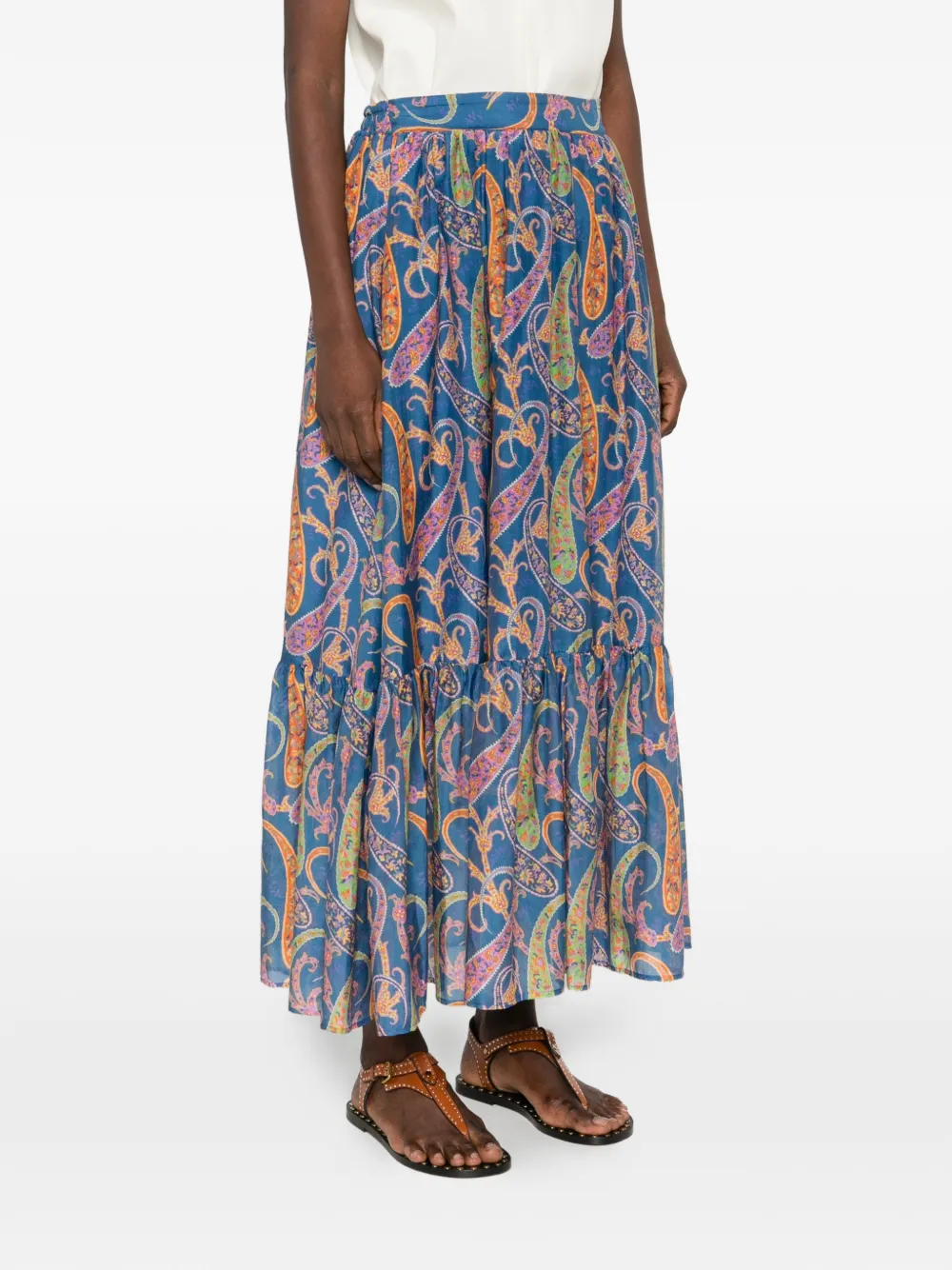 paisley-print maxi skirt
