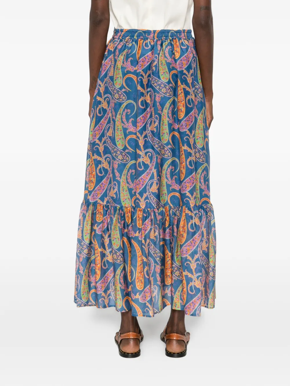 paisley-print maxi skirt