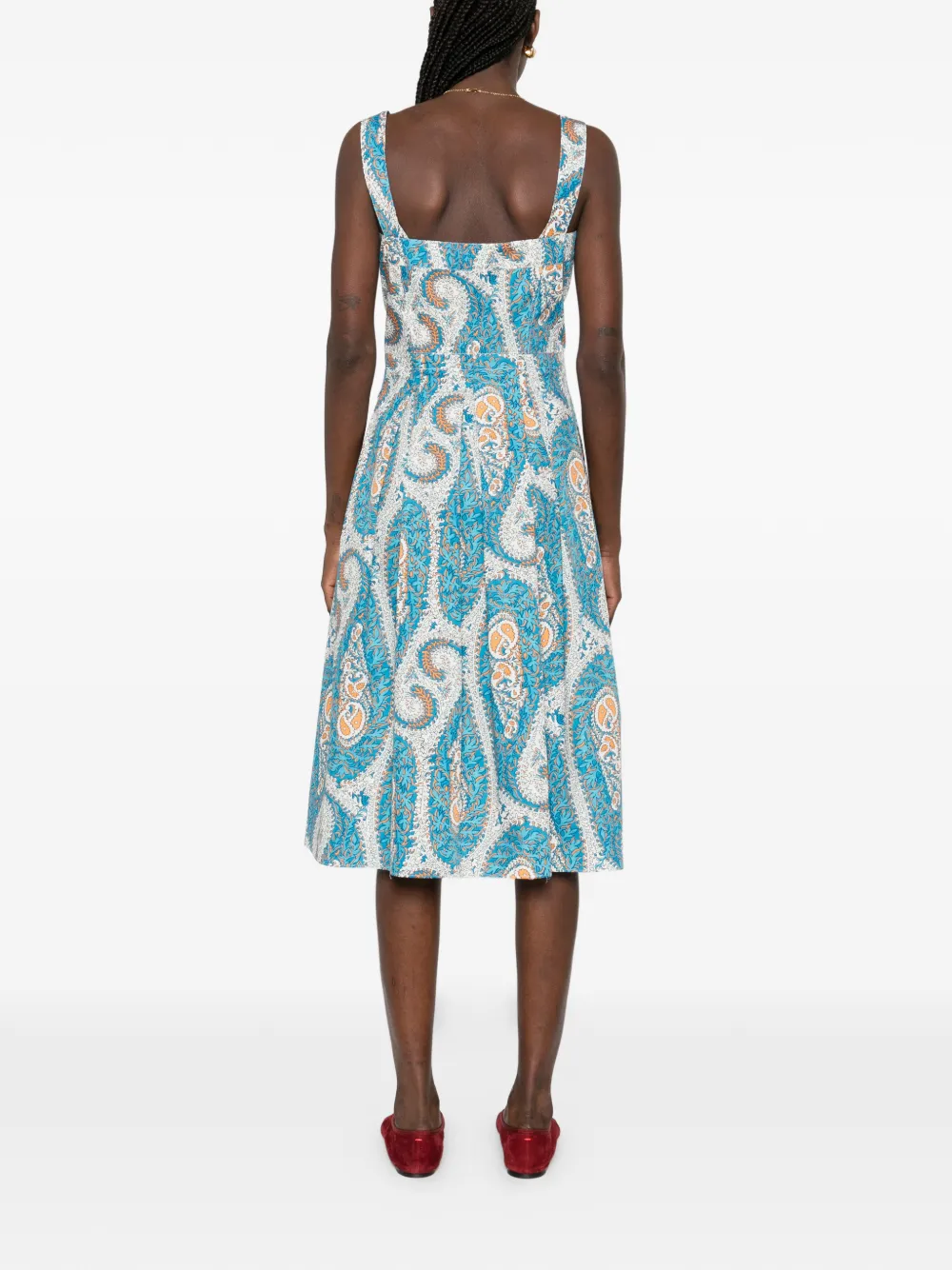 ETRO Jurk met paisley-print Blauw