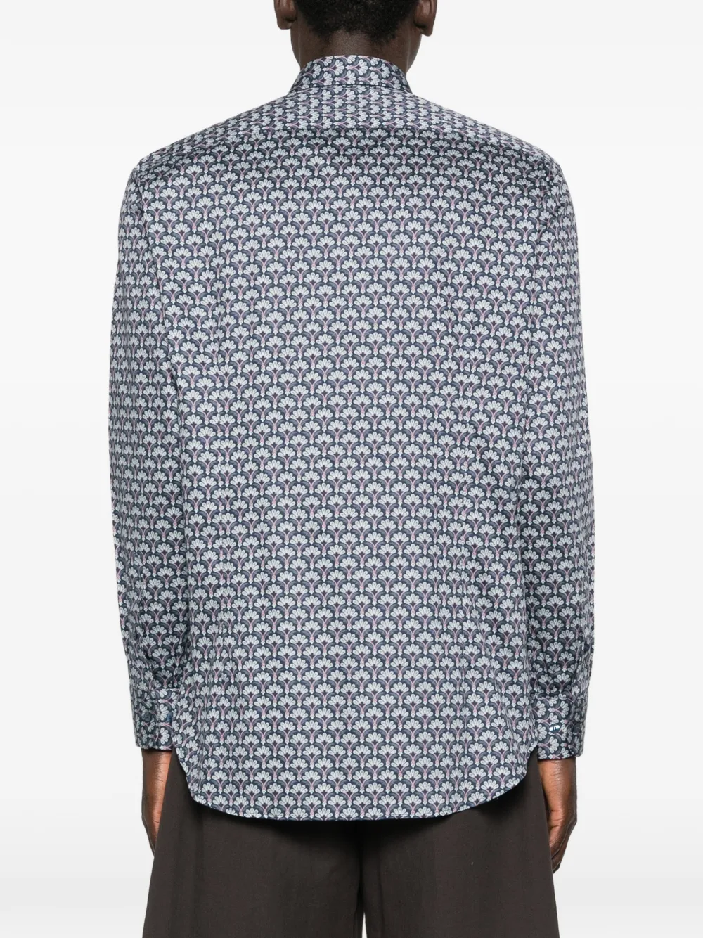 ETRO Overhemd met bloemenprint en knopen Blauw