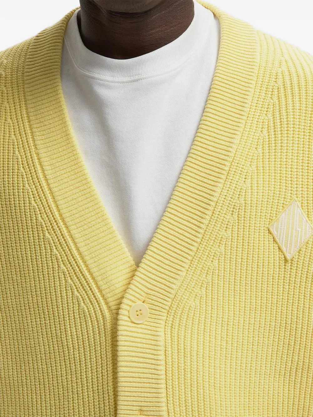  Lacoste V-neck Cardigan - Yellow 