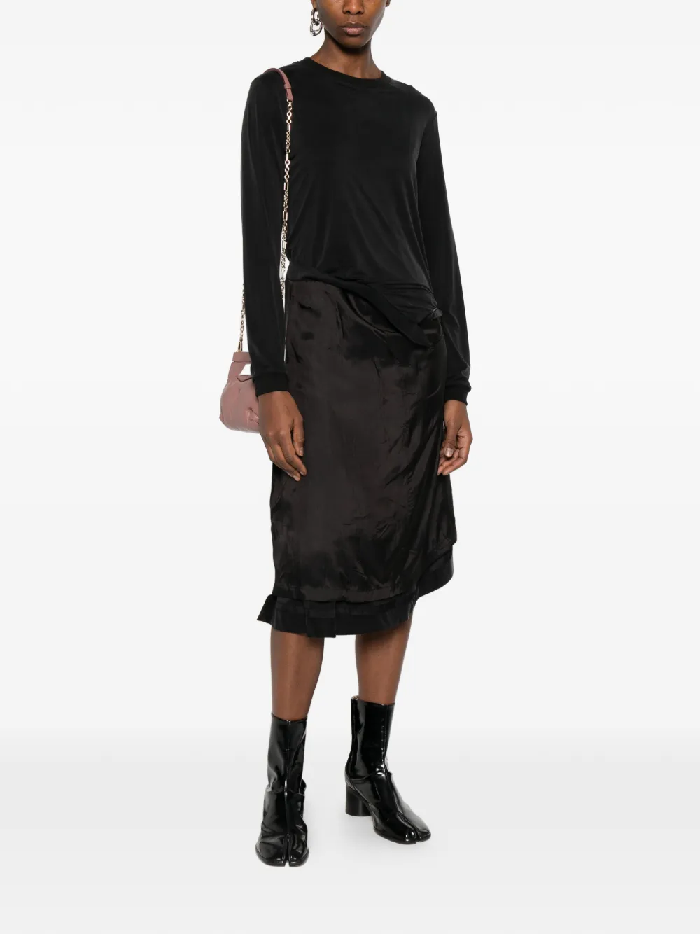 Maison Margiela Gedrapeerde jurk Zwart