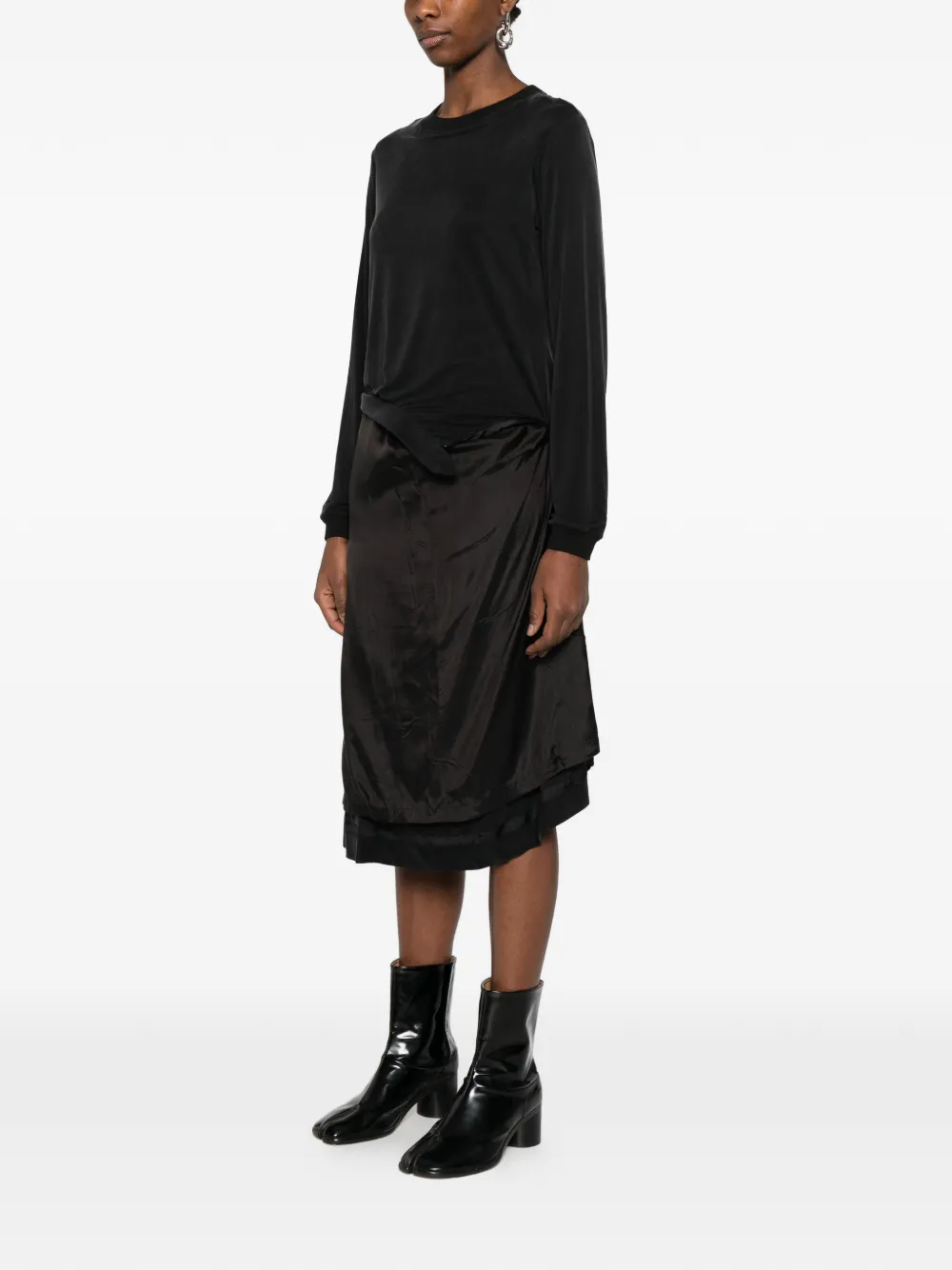 Maison Margiela Gedrapeerde jurk Zwart