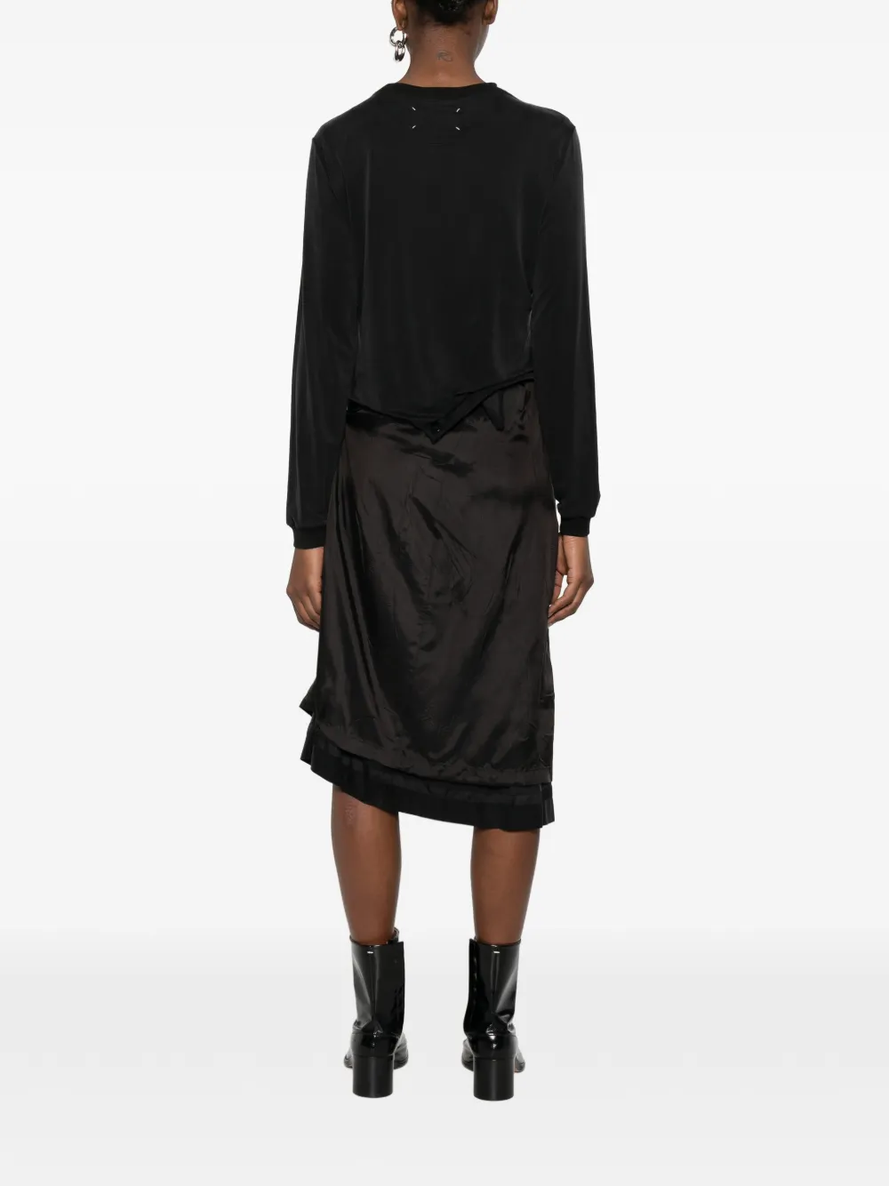 Maison Margiela Gedrapeerde jurk Zwart