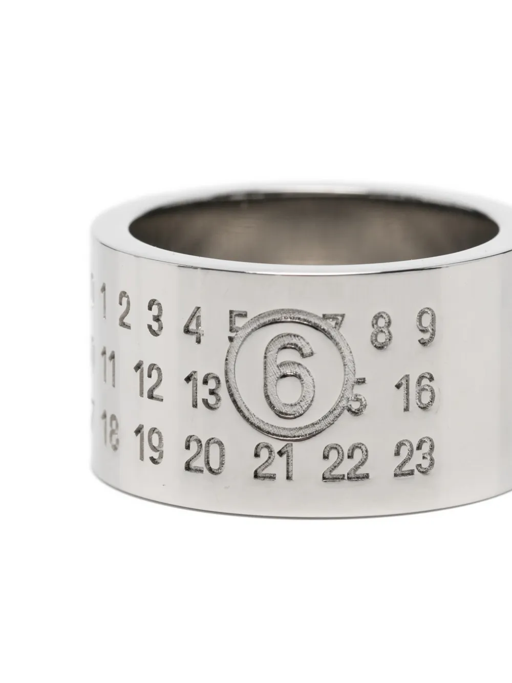 MM6 Maison Margiela Logo Ring | Silver | FARFETCH AO