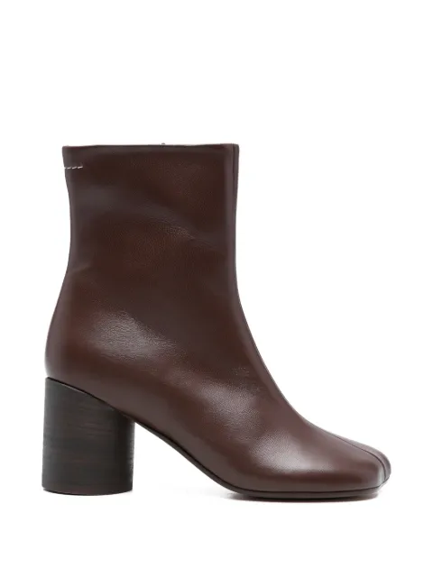 MM6 Maison Margiela square toe leather boots