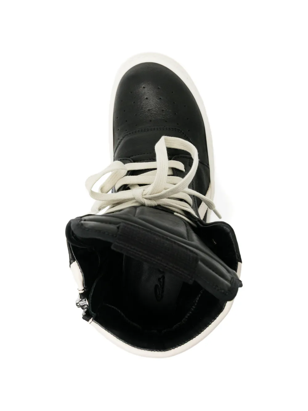 Rick Owens Black Concordians Geobasket Sneakers Wit