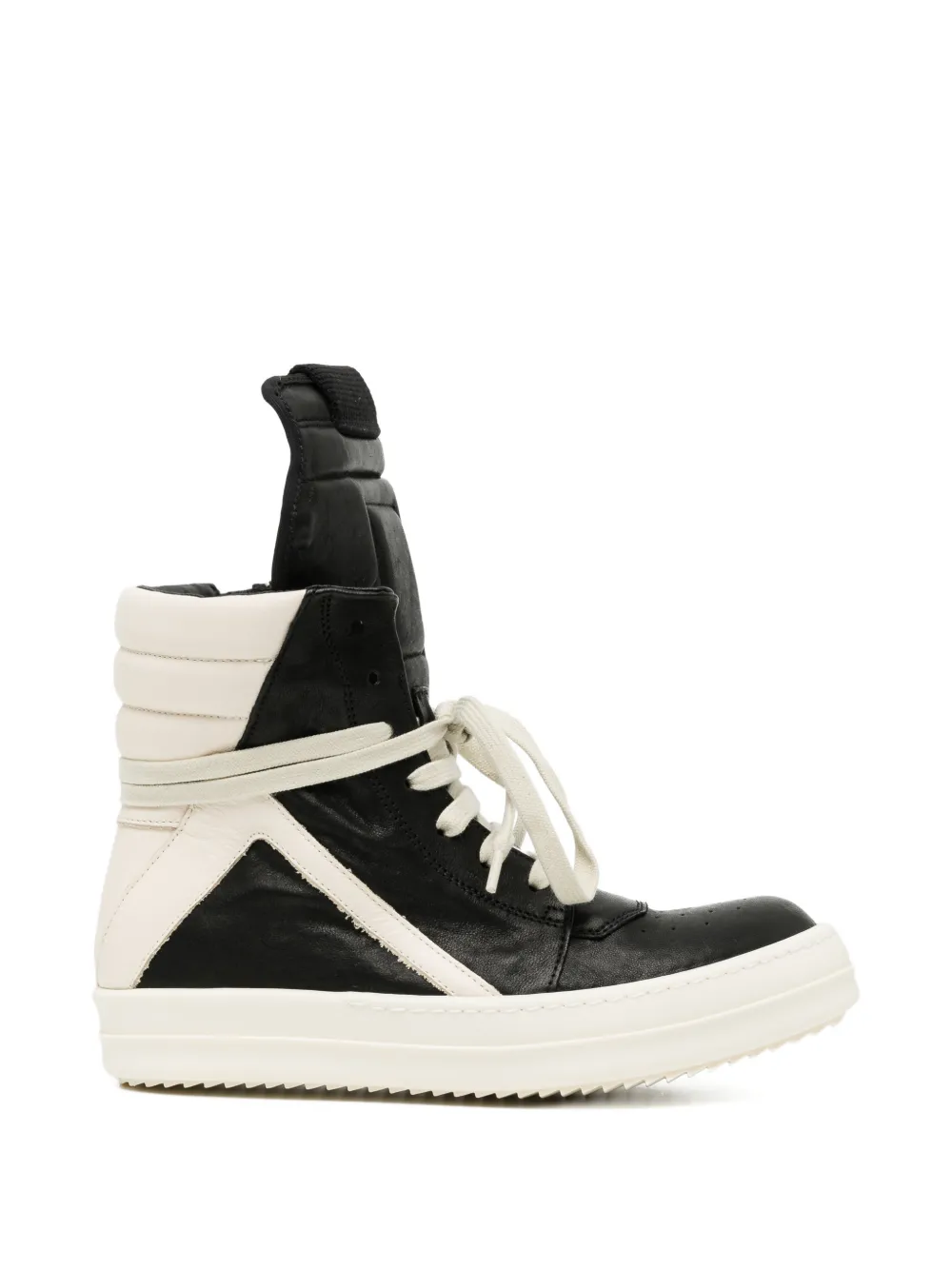 Rick Owens Black Concordians Geobasket Sneakers Wit