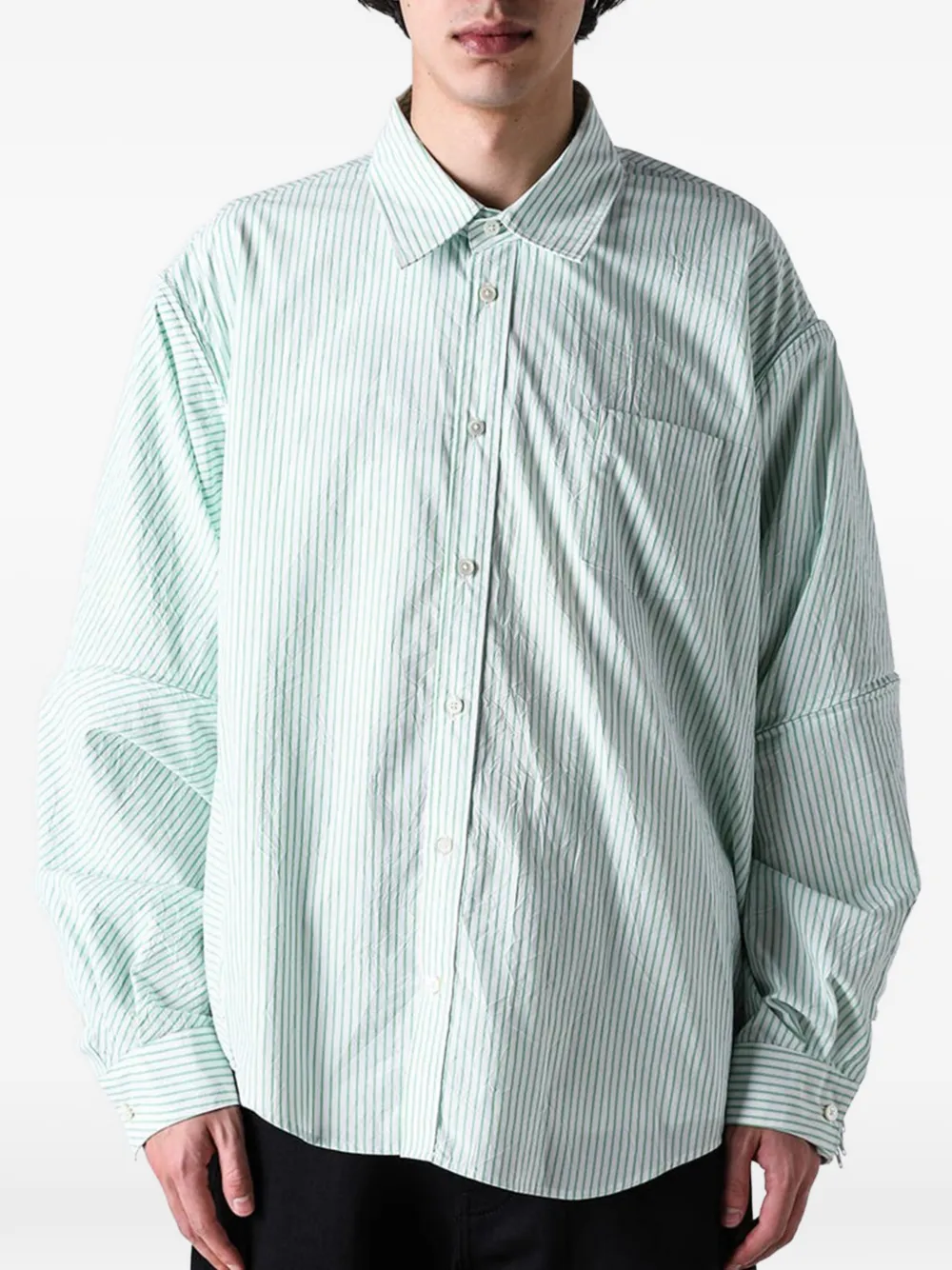 Doublet detachable striped shirt - Verde