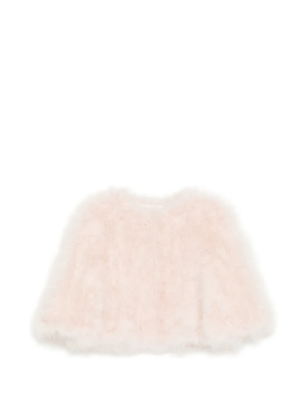 Yves Salomon feather cropped coat - Pink