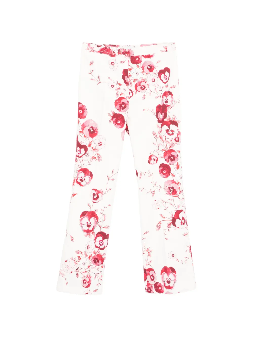 Giambattista Valli floral cropped trousers - Bianco